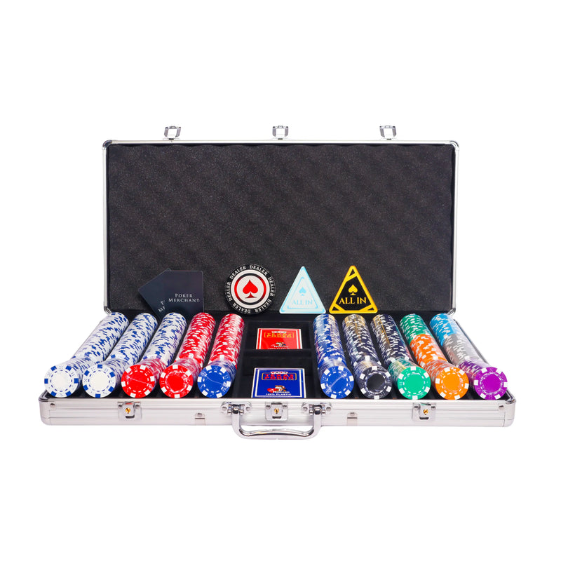 the dice 750, poker set, colorful poker chips, Poker cards, Dealer button and Poker case
