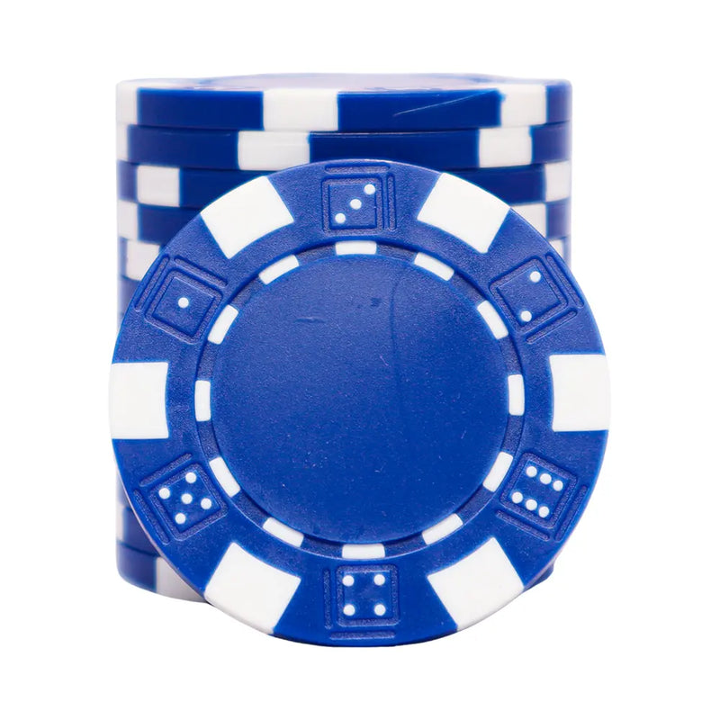 The Dice Poker Chip Blue