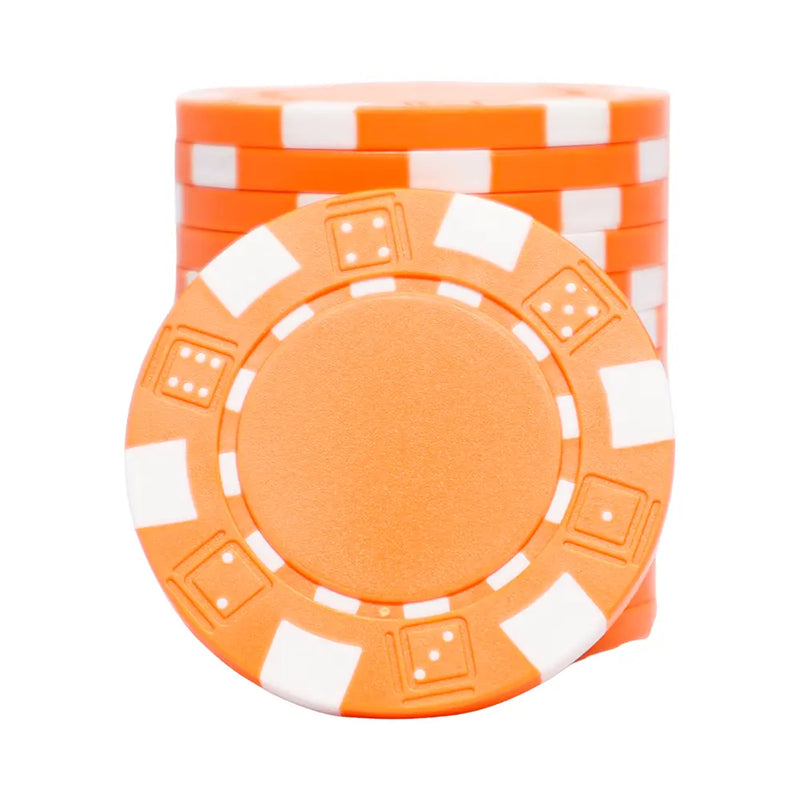 The Dice Poker Chip Orange