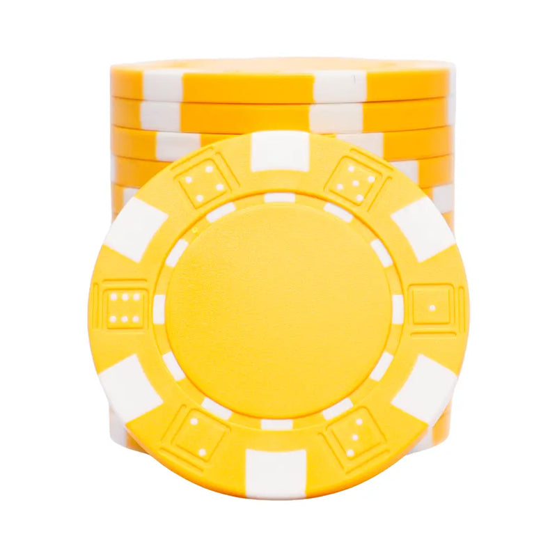 The Dice Poker Chip Yellow