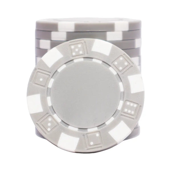 The Dice Poker Chip Grey