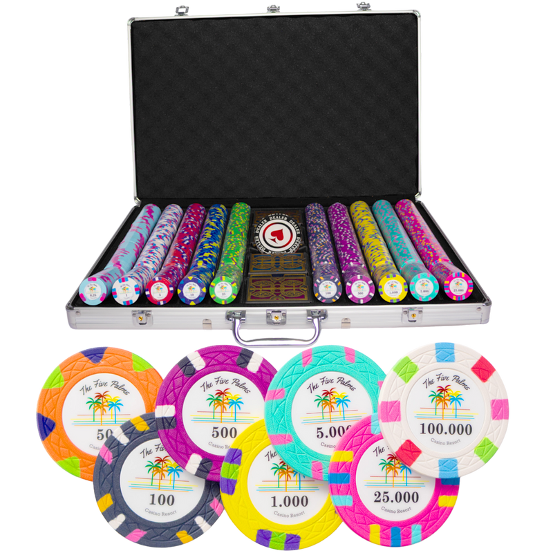 The Five Palms Poker Set 1000