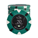 Le jeton de poker noir 20