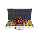 the nuts 300 poker set, colorful poker chips, Poker cards, Dealer button and Poker case
