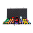 the nuts 750 poker set, colorful poker chips, Poker cards, Dealer button and Poker case