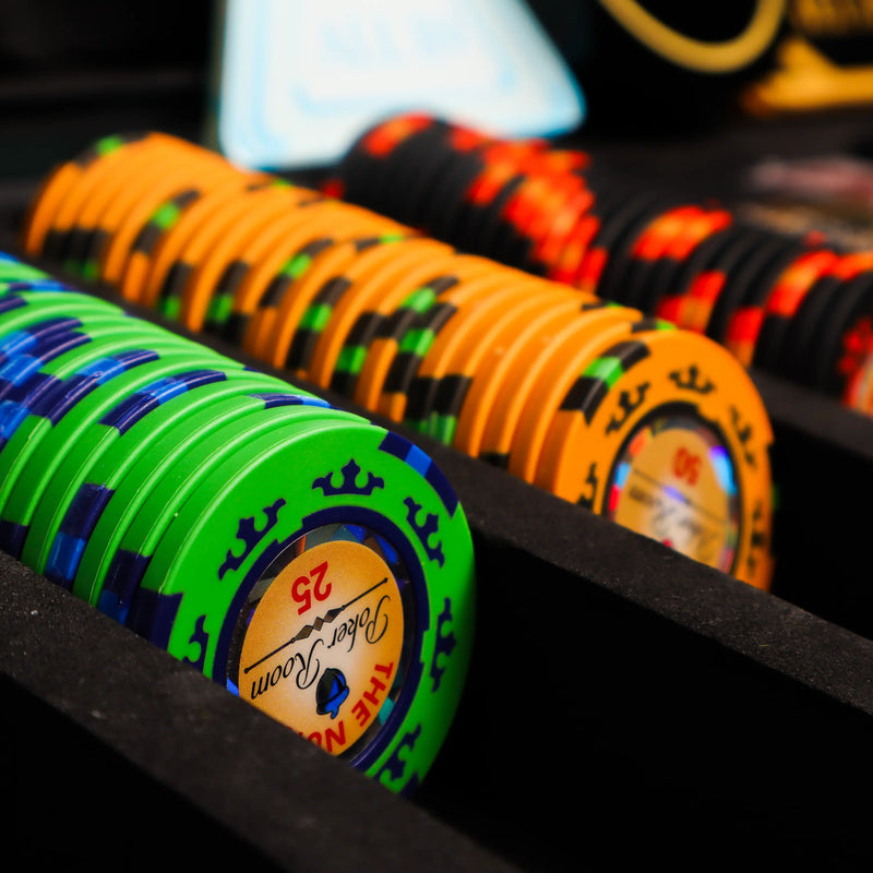 the nuts poker chips in poker set