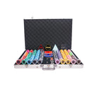 ultimate 1000 poker set, colorful poker chips, Poker cards, Dealer button and Poker case
