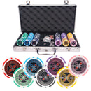 ultimate 300 poker set, colorful poker chips, poker cards, dealer button and poker case