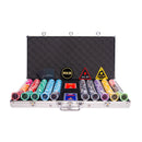 ultimate 750 poker set, colorful poker chips, Poker cards, Dealer button and Poker case