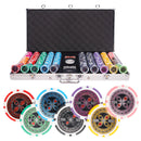 ultimate 750 poker set, colorful poker chips, poker cards, dealer button and poker case 