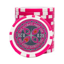 ultimate poker chip 0-25 pink white