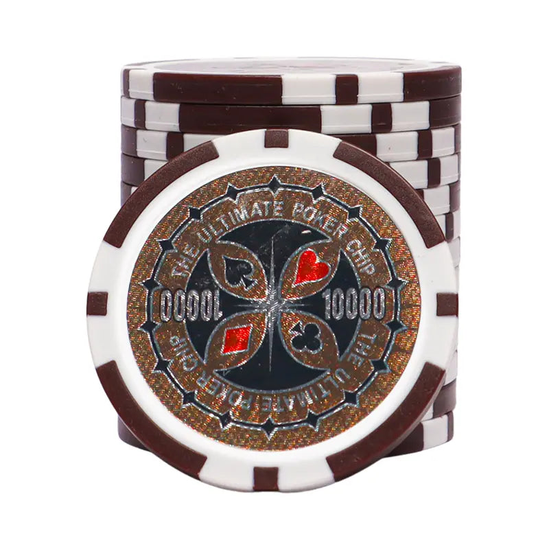 ultimate poker chip 10000 brown white