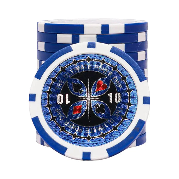 ultimate poker chip 10 blue white