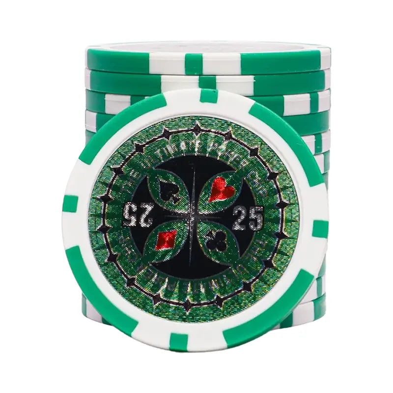 ultimate  poker chip 25 green white