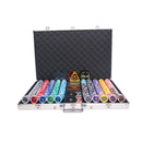 vegas nevada 1000 poker set, colorful poker chips, Poker cards, Dealer button and Poker case