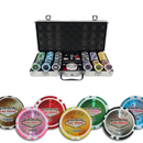 preview of nevada 300 chips, overview of our colorful poker chips, poker cards and a dealer button