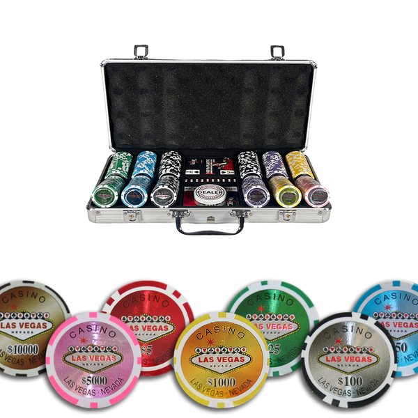 Full hot set of Vegas Poker Chips