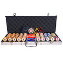 wsop 500 poker set, colorful poker chips, Poker cards, Dealer button and Poker case