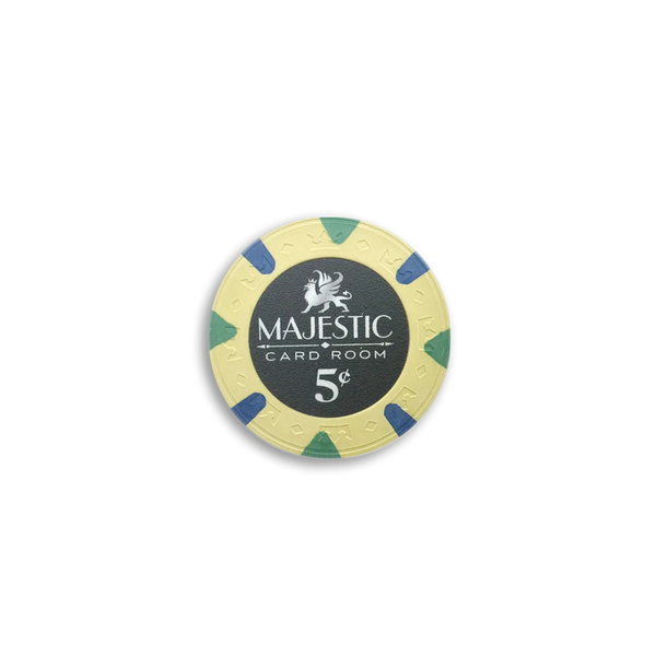 Majestic Poker Chip 5 Cents