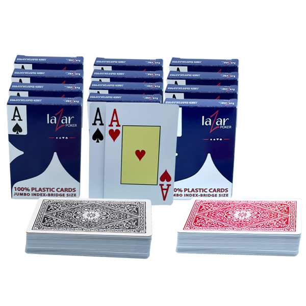 Pokerkaarten Lazar Bridge Size Plastic 2 Index 12pcs