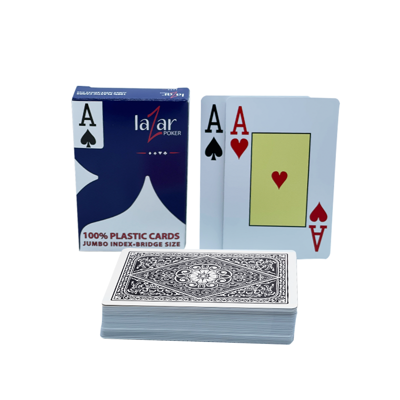 Poker Cards Lazar Bridge Size Plastic Black 2 Index