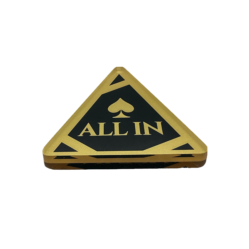 All In Button Gold Spade