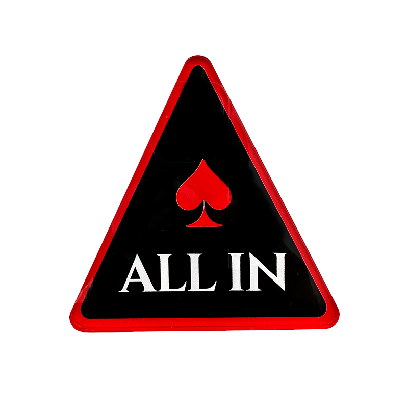 All In Button Rood Spade