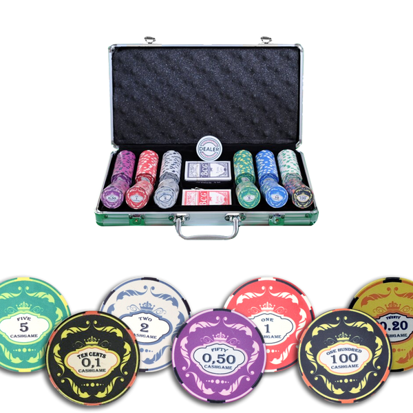 Poker Stars “ Party Poker” 300 Chip Poker Set with Case 2 Decks