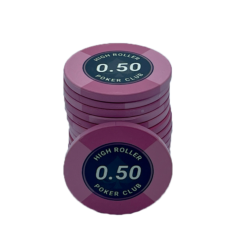 High Roller Poker Chip 0.50