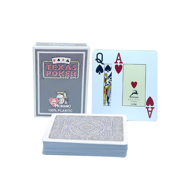 Modiano Playing Cards Plastic Grey 2 Index