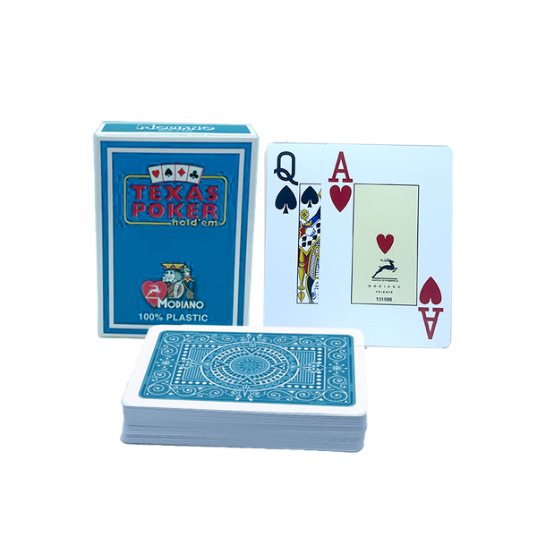 Modiano Playing Cards Plastic Light Blue 2 Index