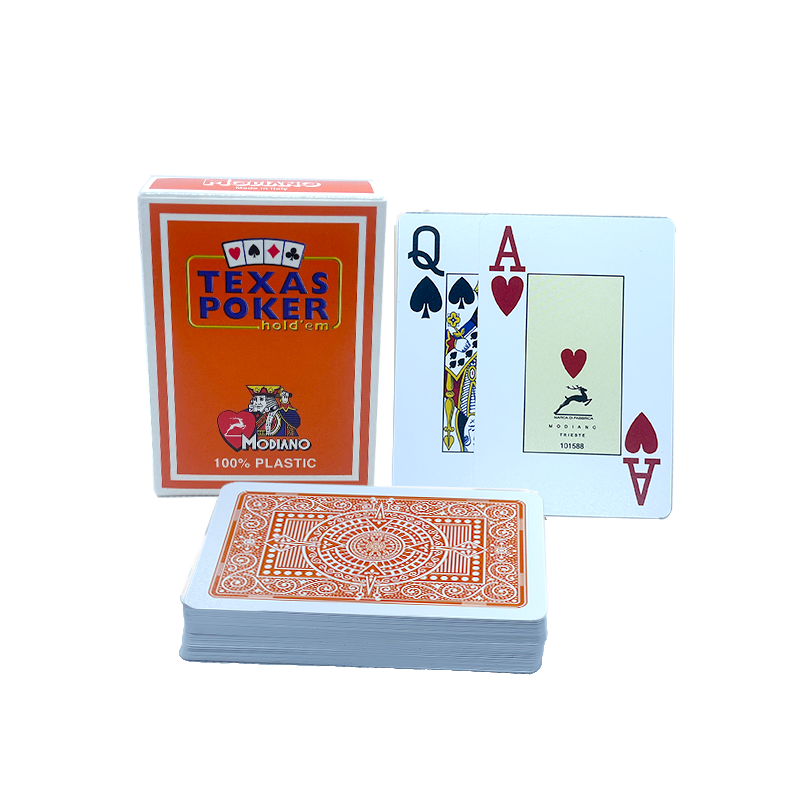 Pokerkaarten Modiano Plastic Oranje 2 Index