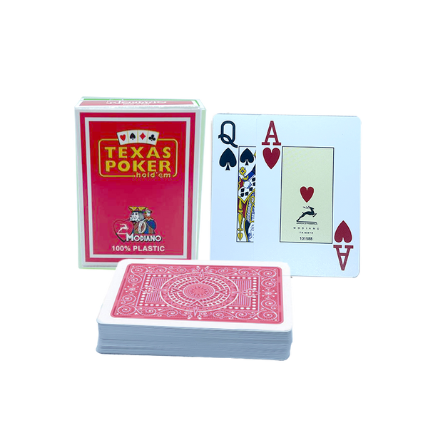 Modiano Playing Cards Plastic Red 2 Index