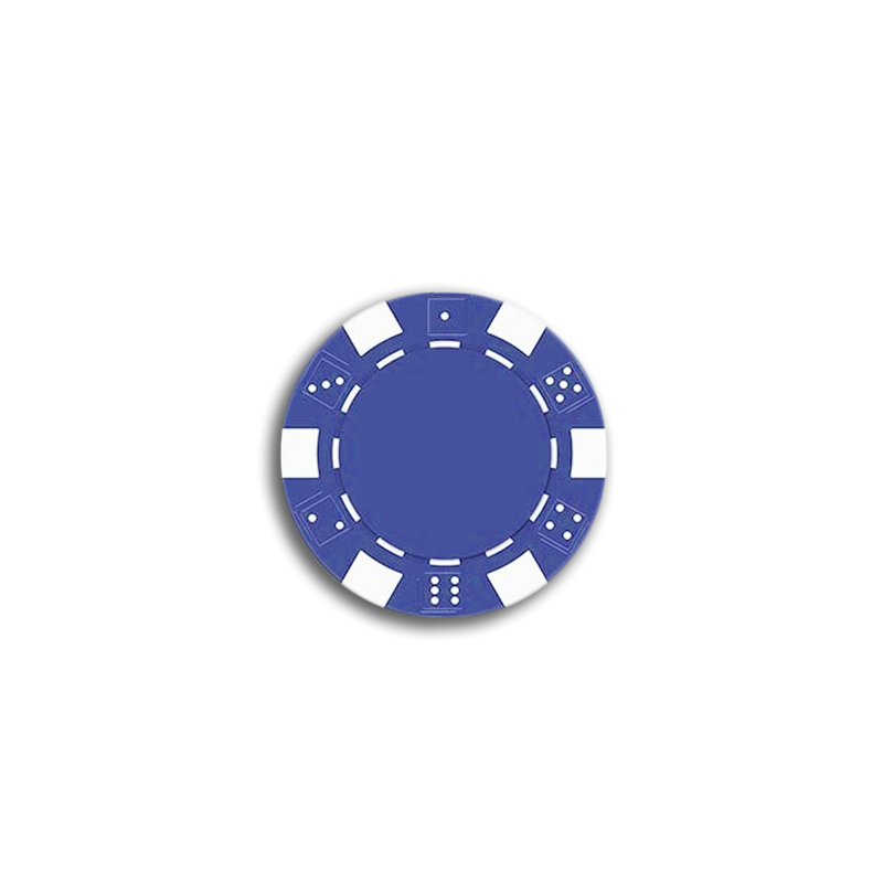 The Dice Poker Chip Blue