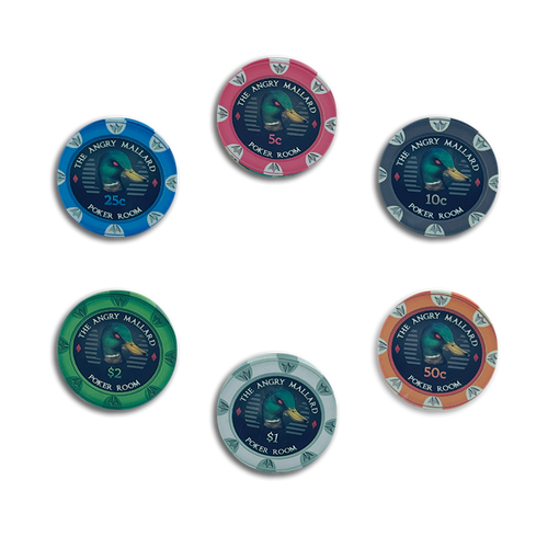 Poker Chips Set Angry Mallard Cash Game 750
