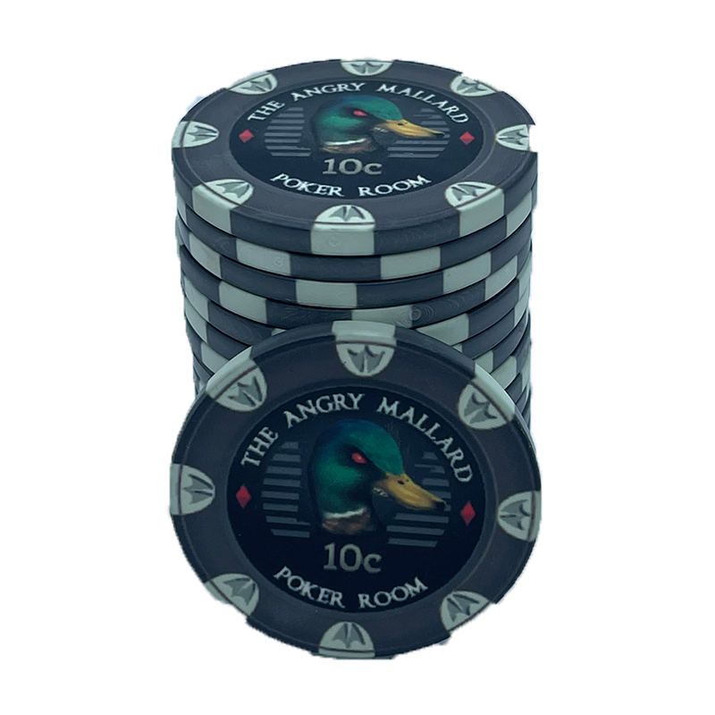 Angry Mallard Cash Game Poker Chip 10 cents