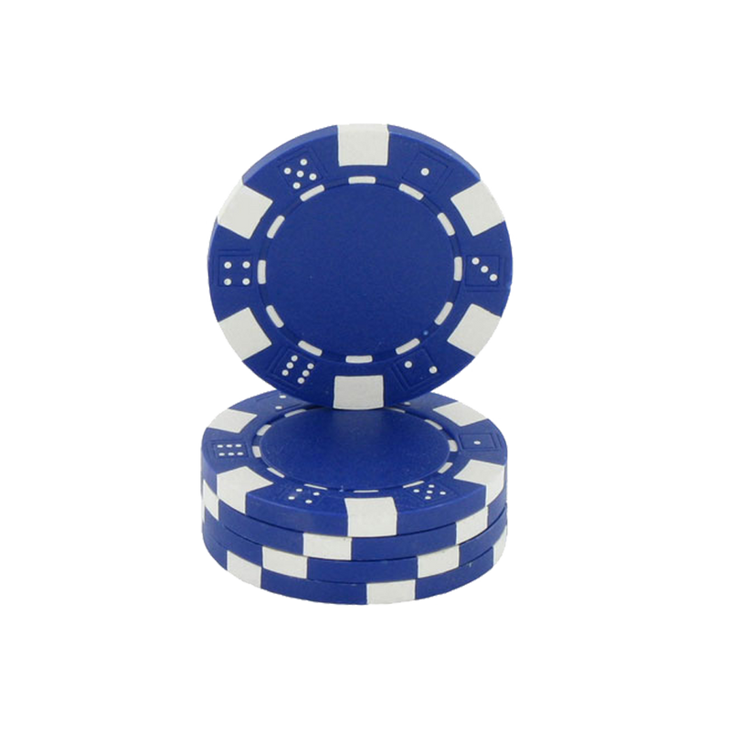 blue poker chip