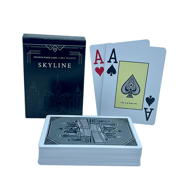 Poker Cards Skyline Plastic Black 2 Index