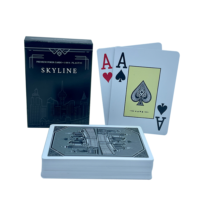 Pokerkaarten Skyline Plastic Zwart 2 Index
