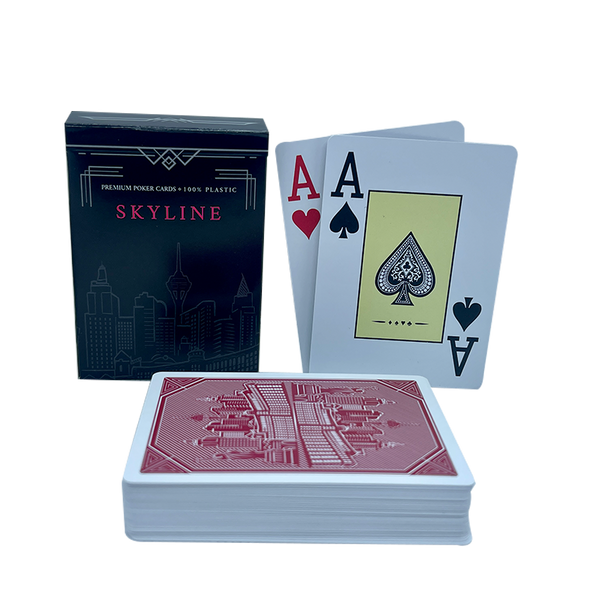 Poker Cards Skyline Plastic Red 2 Index
